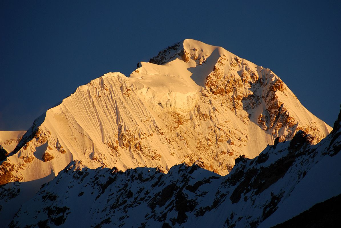 42 Pungpa Ri Closeup At Sunrise From Shishapangma Southwest Advanced Base Camp Pungpa Ri (7445m) is a beautiful mountain seen at sunrise from Shishapangma Southwest Advanced Base Camp.